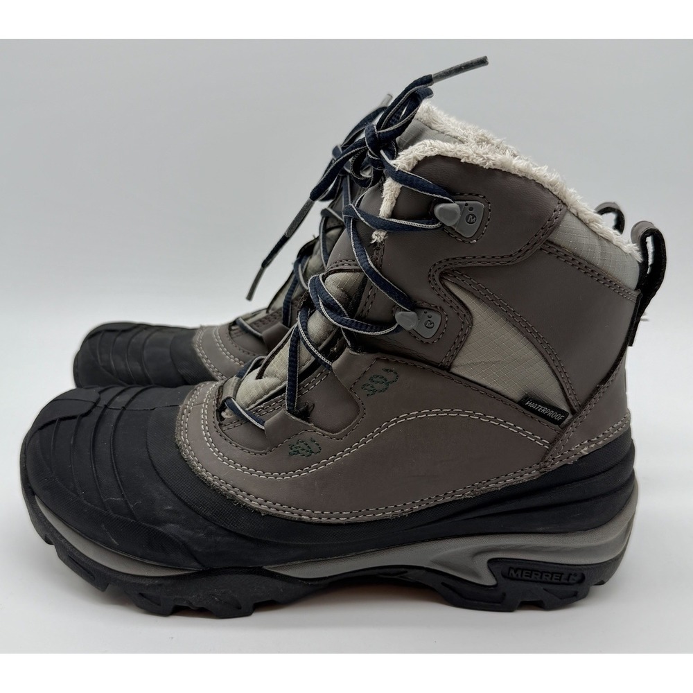 Merrell Mid Boots Women's 7.5 M Charcoal SnowBound Waterproof Insulated Winter